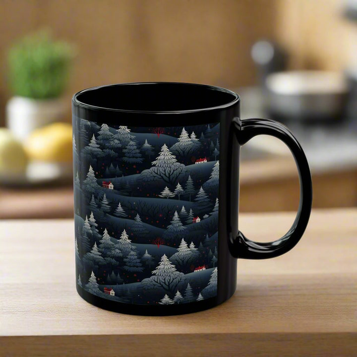 Lady in Red 11oz Black Mug